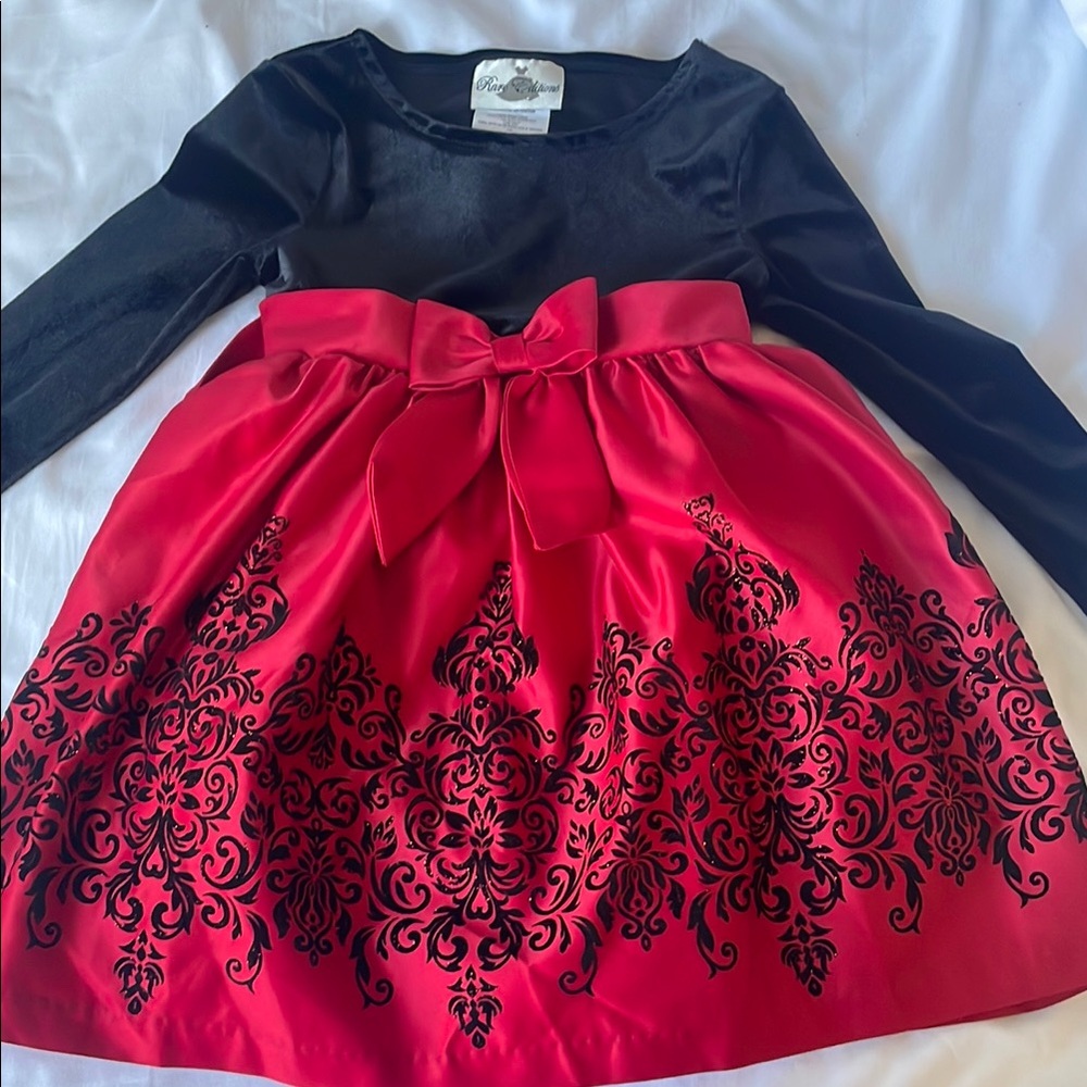 Elegant Black and Red Kids Dress